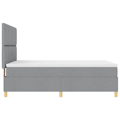 Letto a molle con testiera Grigio chiaro 160 x 200 cm Tessuto | homemem39