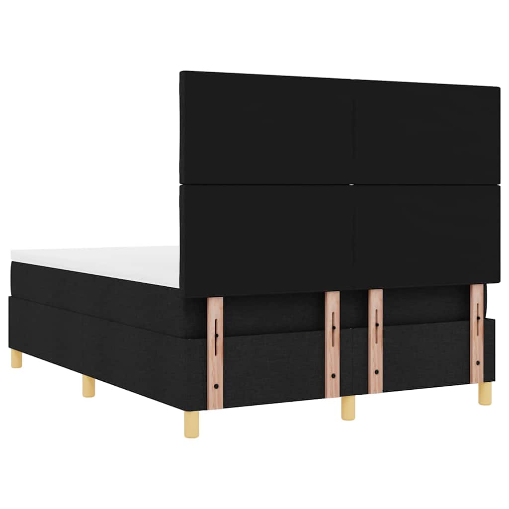 Letto a molle con testiera Nero 160 x 200 cm Tessuto | homemem39