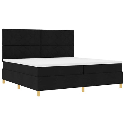 Letto a molle con materasso Nero 200 x 200 cm Tessuto | homemem39
