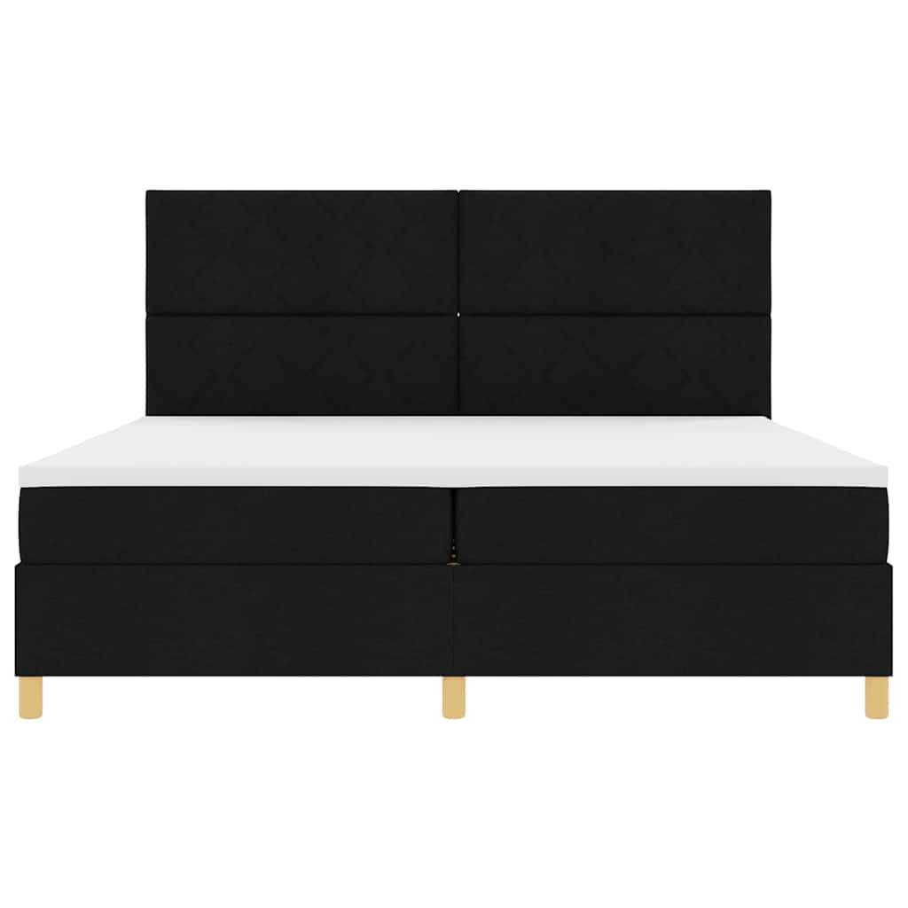Letto a molle con materasso Nero 200 x 200 cm Tessuto | homemem39