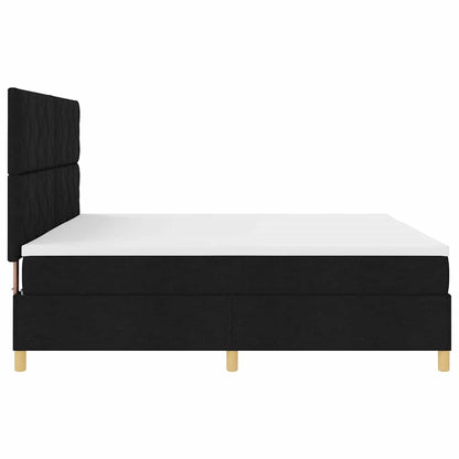 Letto a molle con materasso Nero 200 x 200 cm Tessuto | homemem39