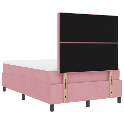 Letto a molle con materasso Rosa 120 x 200 cm Velluto | homemem39
