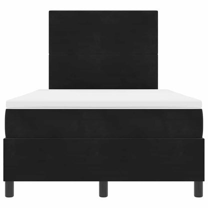 Letto a molle con testiera Nero 120 x 190 cm Velluto | homemem39