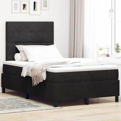 Letto a molle con testiera Nero 120 x 200 cm Velluto | homemem39