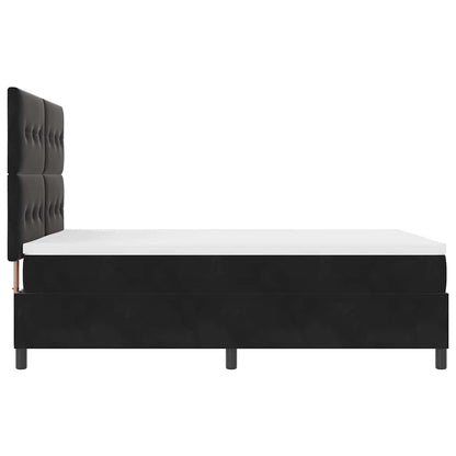 Letto a molle con materasso Nero 160 x 200 cm Velluto
