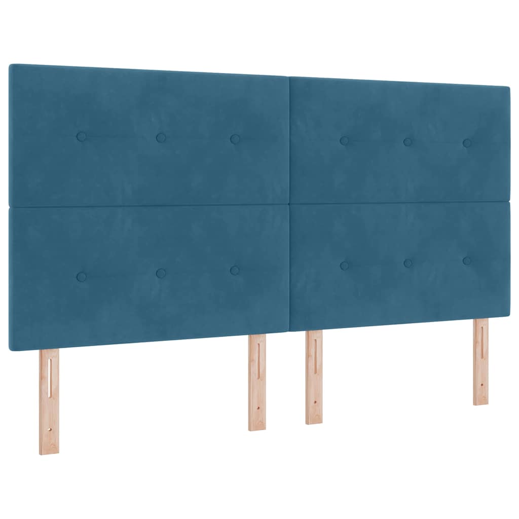 Letto a molle con materasso Blu Scuro 180 x 200 cm Velluto | homemem39