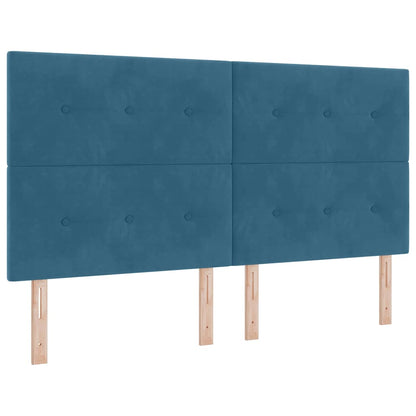 Letto a molle con materasso Blu Scuro 180 x 200 cm Velluto | homemem39