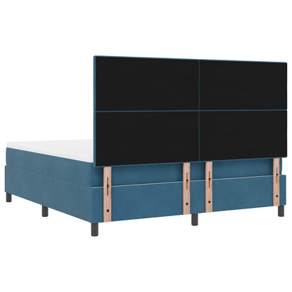 Letto a molle con materasso Blu Scuro 180 x 200 cm Velluto | homemem39