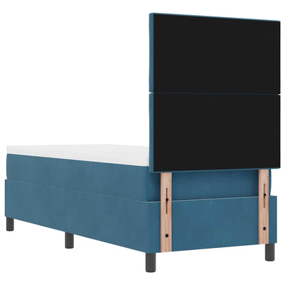 Letto a molle con testiera Blu Scuro 80 x 200 cm Velluto | homemem39