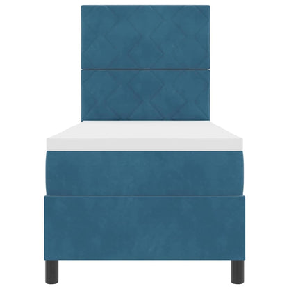 Letto a molle con testiera Blu Scuro 80 x 200 cm Velluto | homemem39