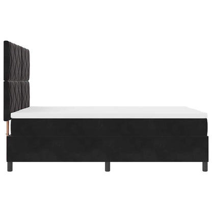 Letto a molle con testiera Nero 160 x 200 cm Velluto | homemem39