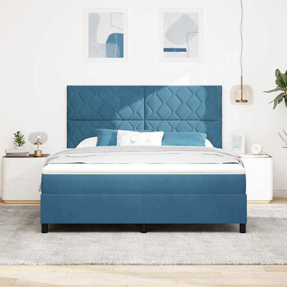 Letto a molle con testiera Blu Scuro 180 x 200 cm Velluto | homemem39