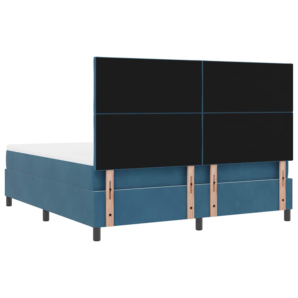 Letto a molle con testiera Blu Scuro 180 x 200 cm Velluto | homemem39