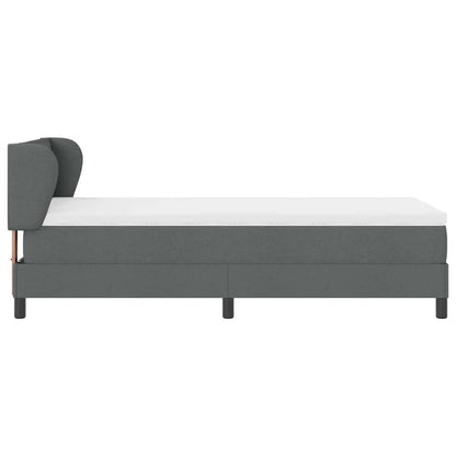 Letto a molle con materasso Grigio scuro 80 x 200 cm Tessuto | homemem39