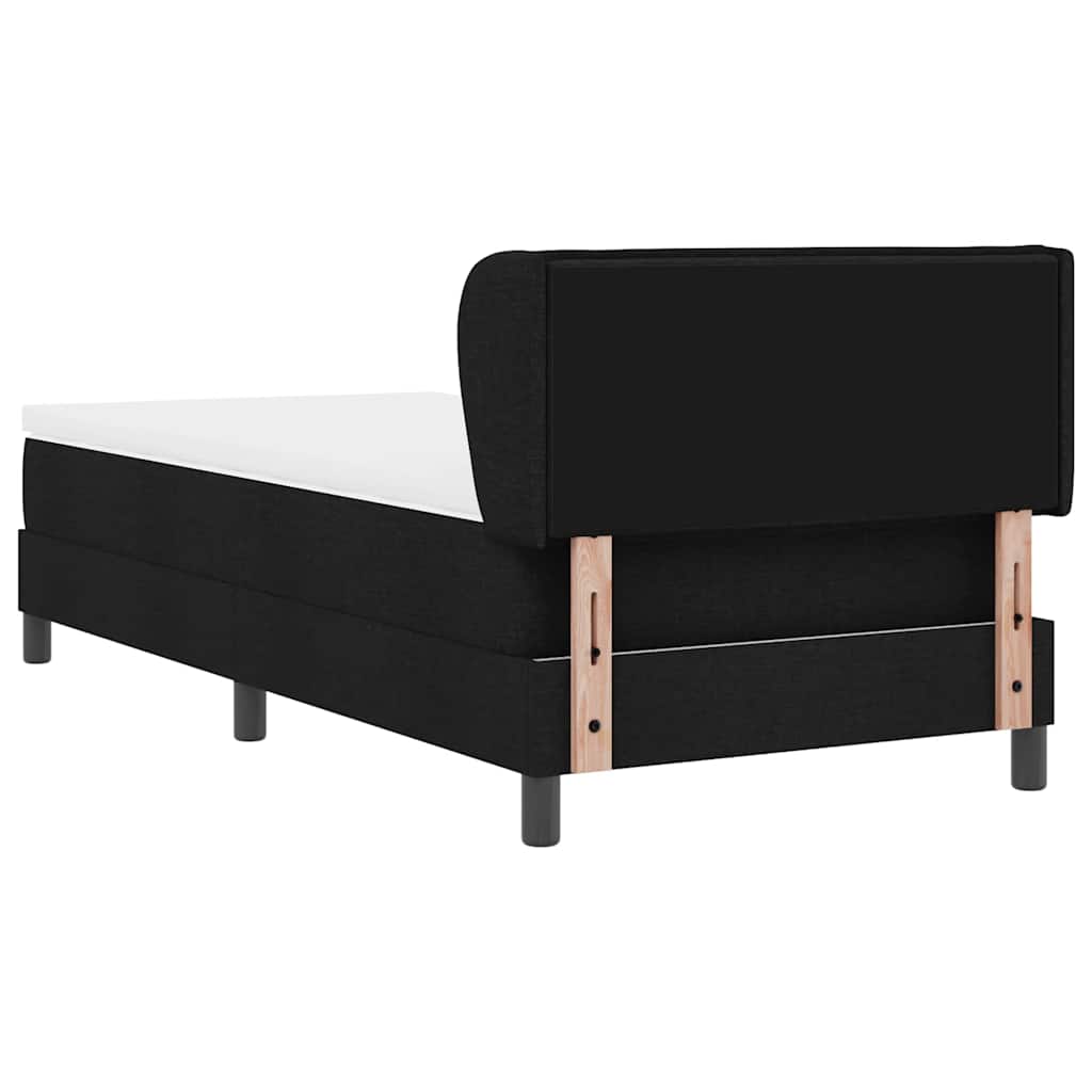 Letto a molle con materasso Nero 90 x 190 cm Tessuto | homemem39