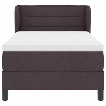Letto box spring con materasso Marrone scuro 90 x 190 cm