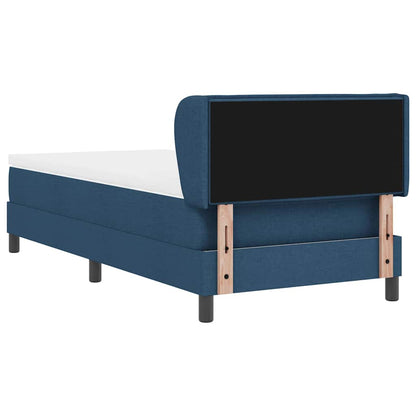 Letto box spring con materasso Blu 90 x 190 cm Tessuto