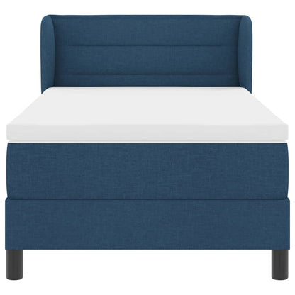 Letto box spring con materasso Blu 90 x 190 cm Tessuto