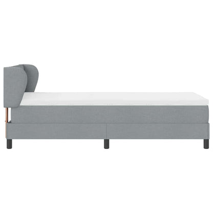 Letto a molle con materasso Grigio chiaro 90 x 200 cm Tessuto