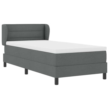 Letto a molle con materasso Grigio scuro 90 x 200 cm Tessuto | homemem39