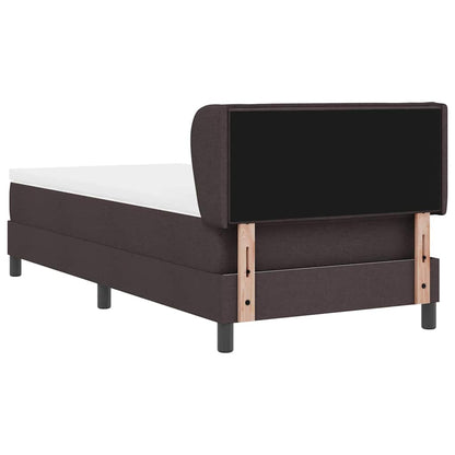 Letto box spring con materasso Marrone scuro 90 x 200 cm