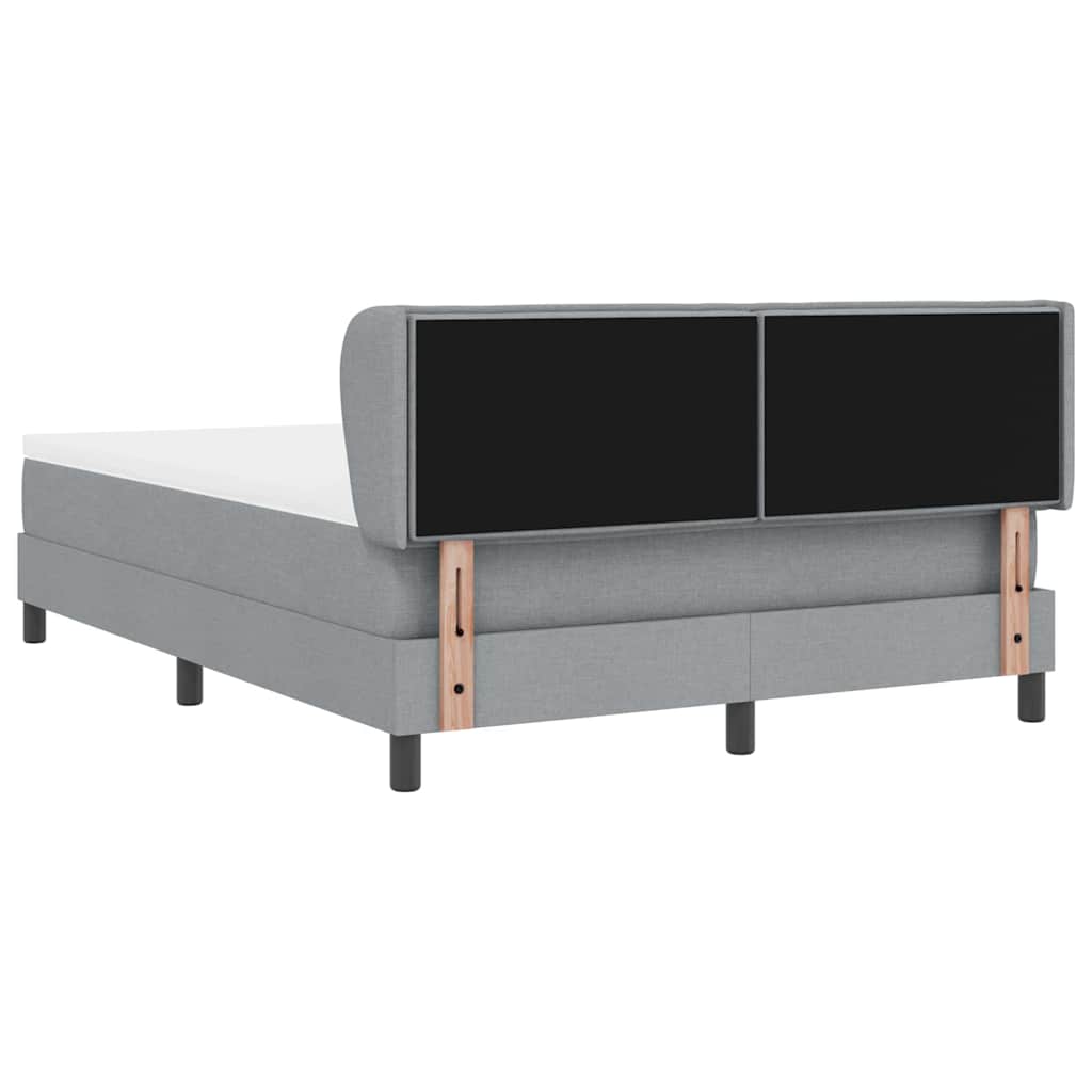 Letto a molle con materasso Grigio chiaro 140 x 190 cm Tessuto | homemem39