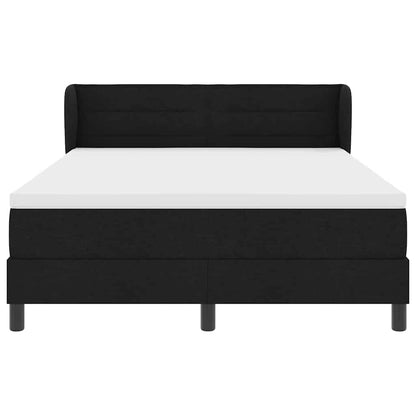 Letto a molle con materasso Nero 140 x 190 cm Tessuto | homemem39