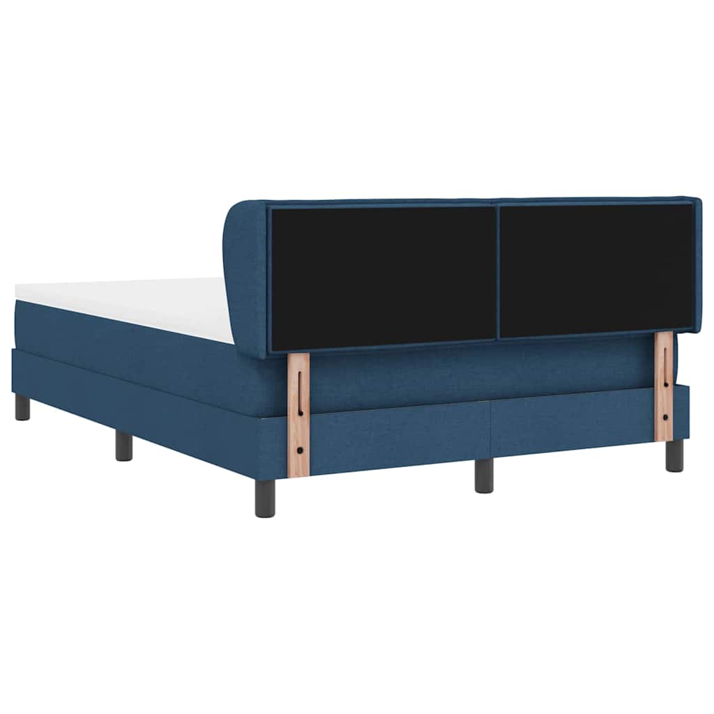 Letto a molle con materasso Blu 140 x 190 cm Tessuto | homemem39