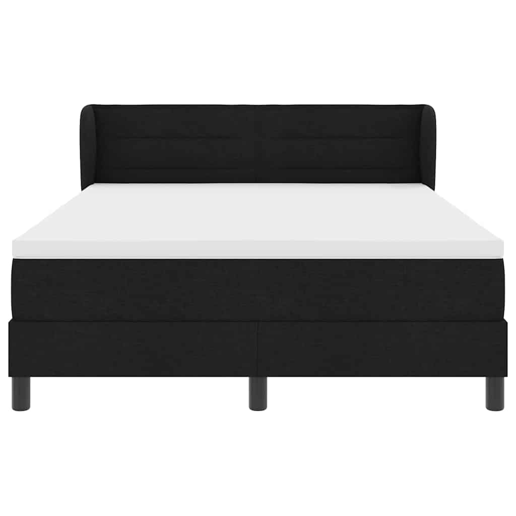Letto a molle con materasso Nero 140 x 200 cm Tessuto | homemem39