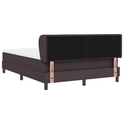 Letto a molle con testiera Marrone Scuro 140 x 200 cm Tessuto | homemem39