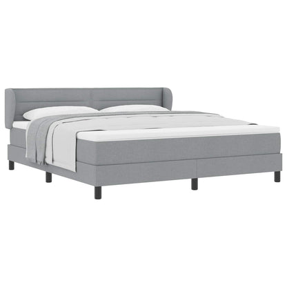Letto a molle con materasso Grigio chiaro 180 x 200 cm Tessuto