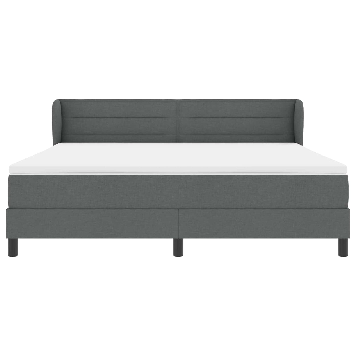 Letto a molle con materasso Grigio scuro 180 x 200 cm Tessuto