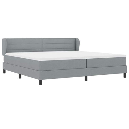 Letto a molle con materasso Grigio chiaro 200 x 200 cm Tessuto | homemem39