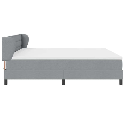 Letto a molle con materasso Grigio chiaro 200 x 200 cm Tessuto | homemem39