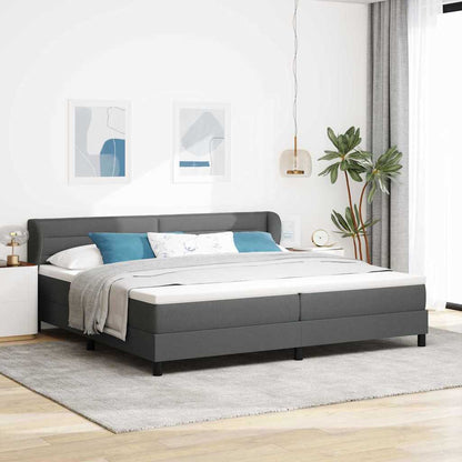 Letto box spring con materasso Grigio scuro 200 x 200 cm