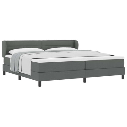Letto a molle con materasso Grigio scuro 200 x 200 cm Tessuto | homemem39