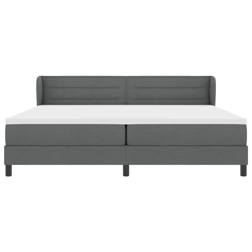 Letto box spring con materasso Grigio scuro 200 x 200 cm