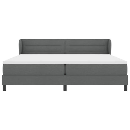 Letto box spring con materasso Grigio scuro 200 x 200 cm