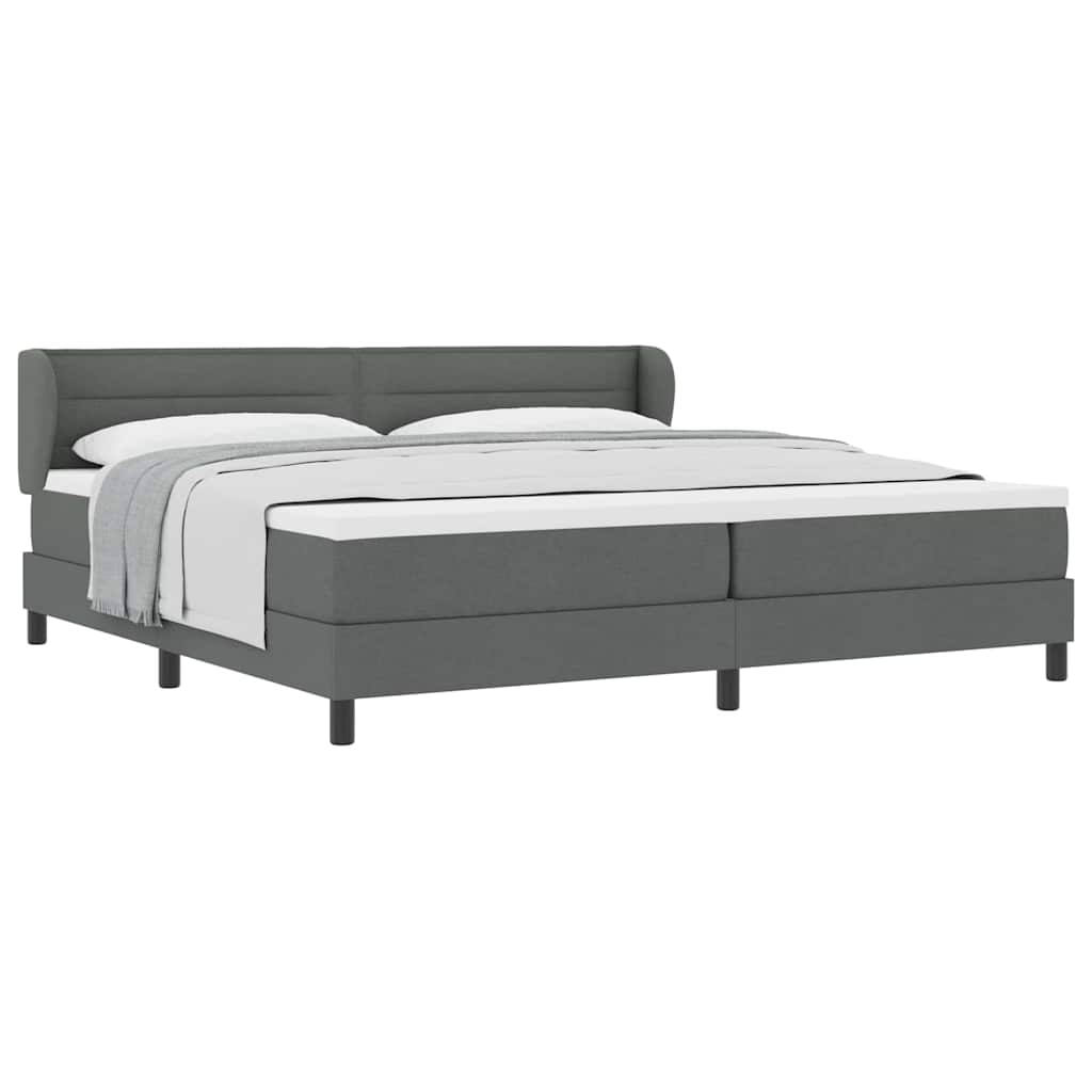 Letto box spring con materasso Grigio scuro 200 x 200 cm