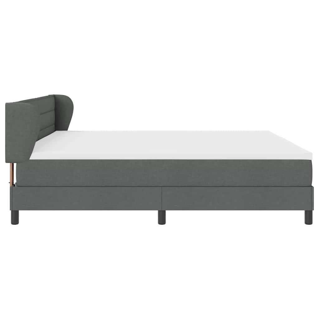 Letto box spring con materasso Grigio scuro 200 x 200 cm