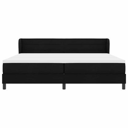 Letto a molle con materasso Nero 200 x 200 cm Tessuto | homemem39