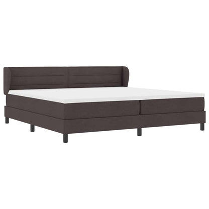 Letto a molle con materasso Marrone Scuro 200 x 200 cm Tessuto | homemem39