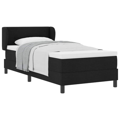 Letto a molle con testiera Nero 80 x 200 cm Tessuto | homemem39