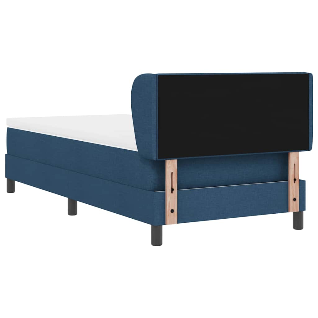 Letto box spring con materasso Blu 80 x 200 cm Tessuto