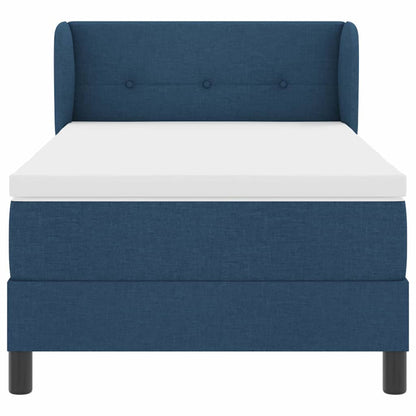 Letto box spring con materasso Blu 90 x 190 cm Tessuto