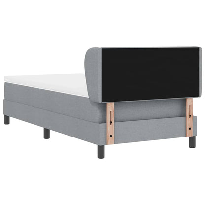 Letto a molle con testiera Grigio chiaro 90 x 200 cm Tessuto | homemem39