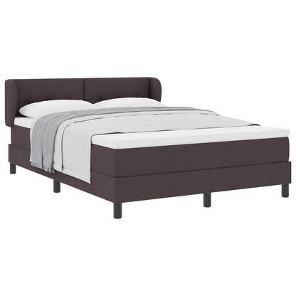 Letto a molle con testiera Marrone Scuro 140 x 190 cm Tessuto | homemem39