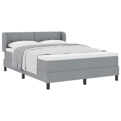 Letto a molle con testiera Grigio chiaro 140 x 200 cm Tessuto | homemem39