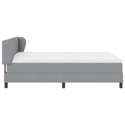 Letto a molle con testiera Grigio chiaro 140 x 200 cm Tessuto | homemem39