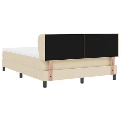 Letto a molle con testiera Crema 140 x 200 cm Tessuto | homemem39